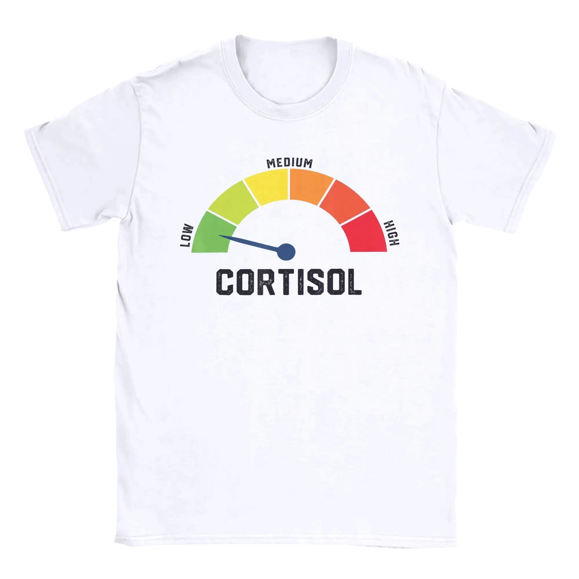Fun Graphic Printing Summe Low Cortisol Levels Meme T-Shirts  Comfortable Clothing Short Sleeve Casual Aesthetic Tee Tops