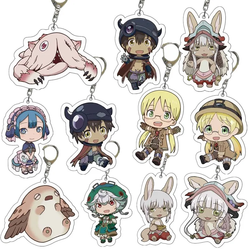 

Anime Made In Abyss Riko Nanachi Reg Cosplay Costume Acrylic Keychain Keyring Key Xmas Gift Prop