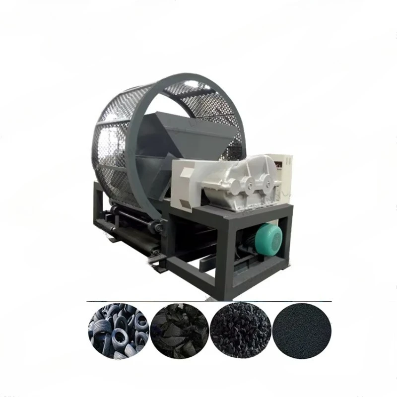 Auto Double Shaft Tire Recycle Granulator Shredder Machine Small Waste Crumb Rubber Tyre Shredder Recycle Machinery