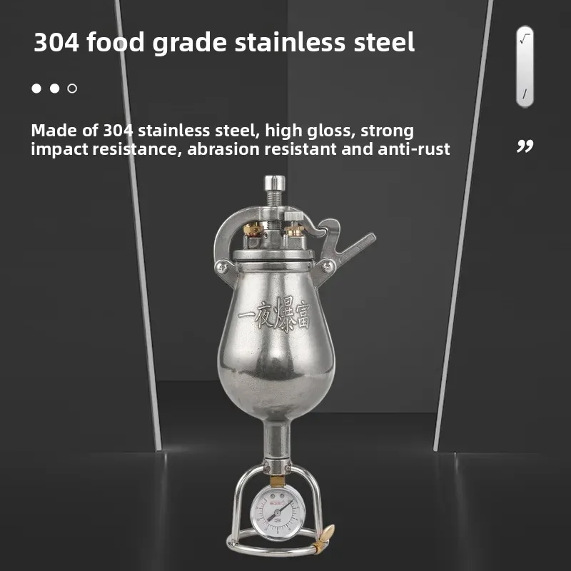 For Popcorn Machine Household Mini Old-fashioned Hand-crank 304 Stainless Steel Kitchen Snack Maker DIY Home Theater Party