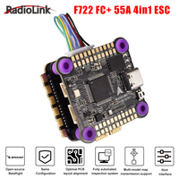 Radiolink F722 Flight Control ICM42688 Gyro 128MB Black Box 3-6S 3.3V/4.5/5V/12V With 55A 4-IN-1 ESC For Fixed-wing Helicopter