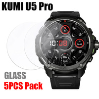 5pcs for KUMI U5 Pro Smart Watch Tempered Glass Screen Protector 9H 2.5D Film