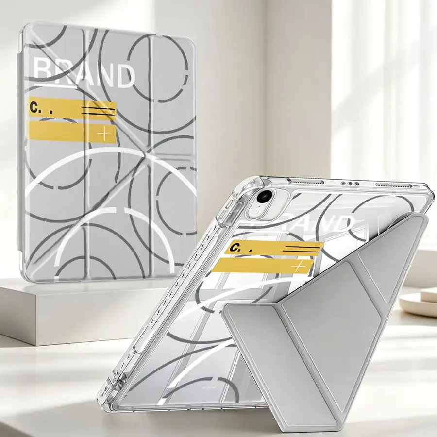 With Pen Slot Cover Tablet Case For iPad 10th Gen 12th Pro 13 2025 2026 Air 8 M2 M3 3 9th 11th Mini 7 6 5