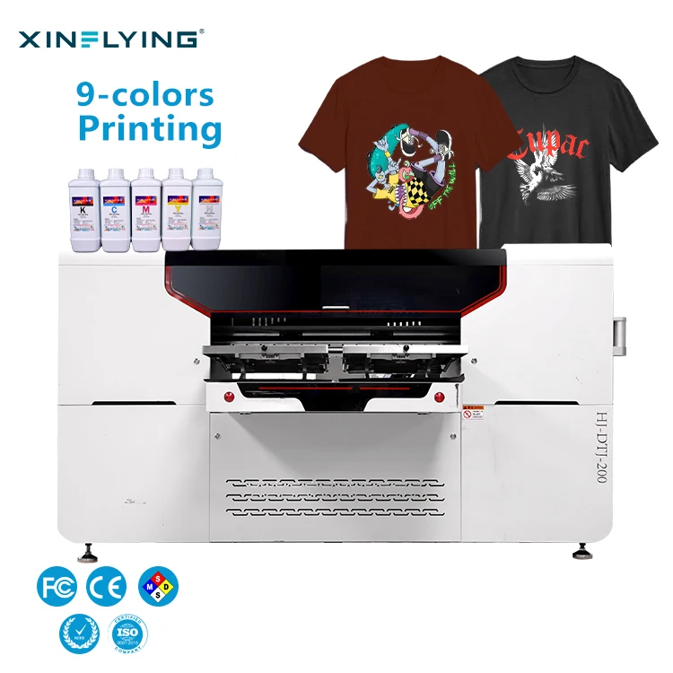 High Productivity DTG Printer Industrial 4pcs EPS I3200/5113 Heads with White Ink Circulation System  9-Colors DTG Print Machine