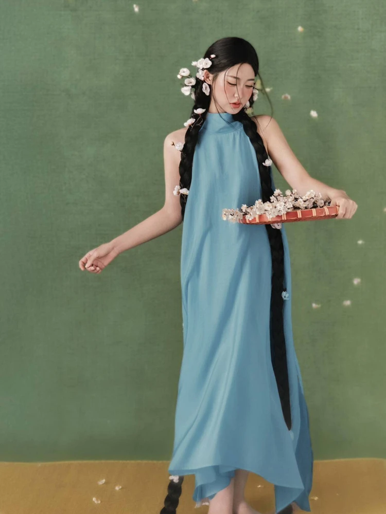 

New 2026 Chinese Style Atmosphere Sensation Cold Tone Personal Art Photo Dress Studio Photography Ethnic Stage Costume Women