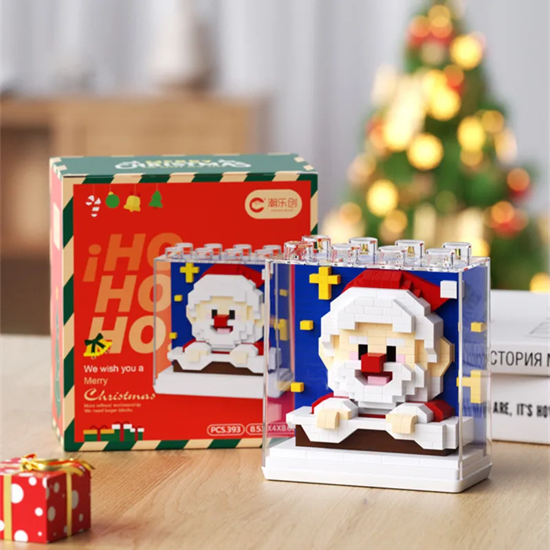 Interesting And Lovely Christmas Tree Building Blocks, Small Assembled Educational Toys, Santa Claus Gifts And Leisure Ornaments