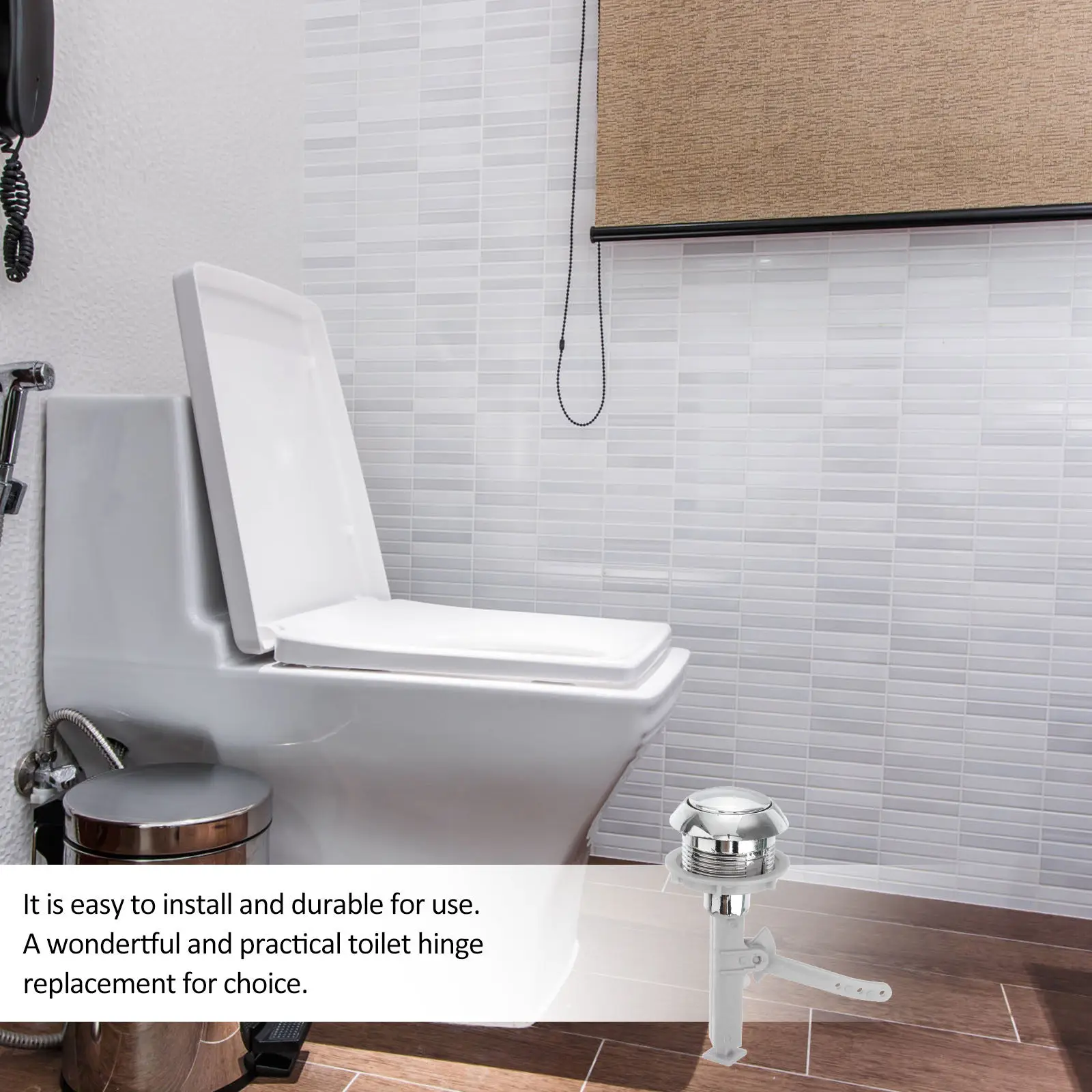 

Replacement Single Flush Toilet Tank Button Plastic Push Actuator for Domestic and Hospitality Use Universal Fit Bathroom