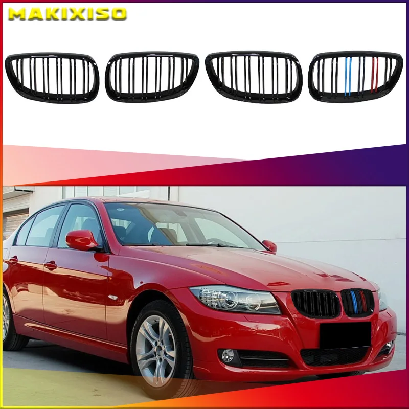 

Car Front Grille Racing Front Sport Grill Gloss Black Double Slat Kidney Grille For BMW E92 E93 M3 2006-2009