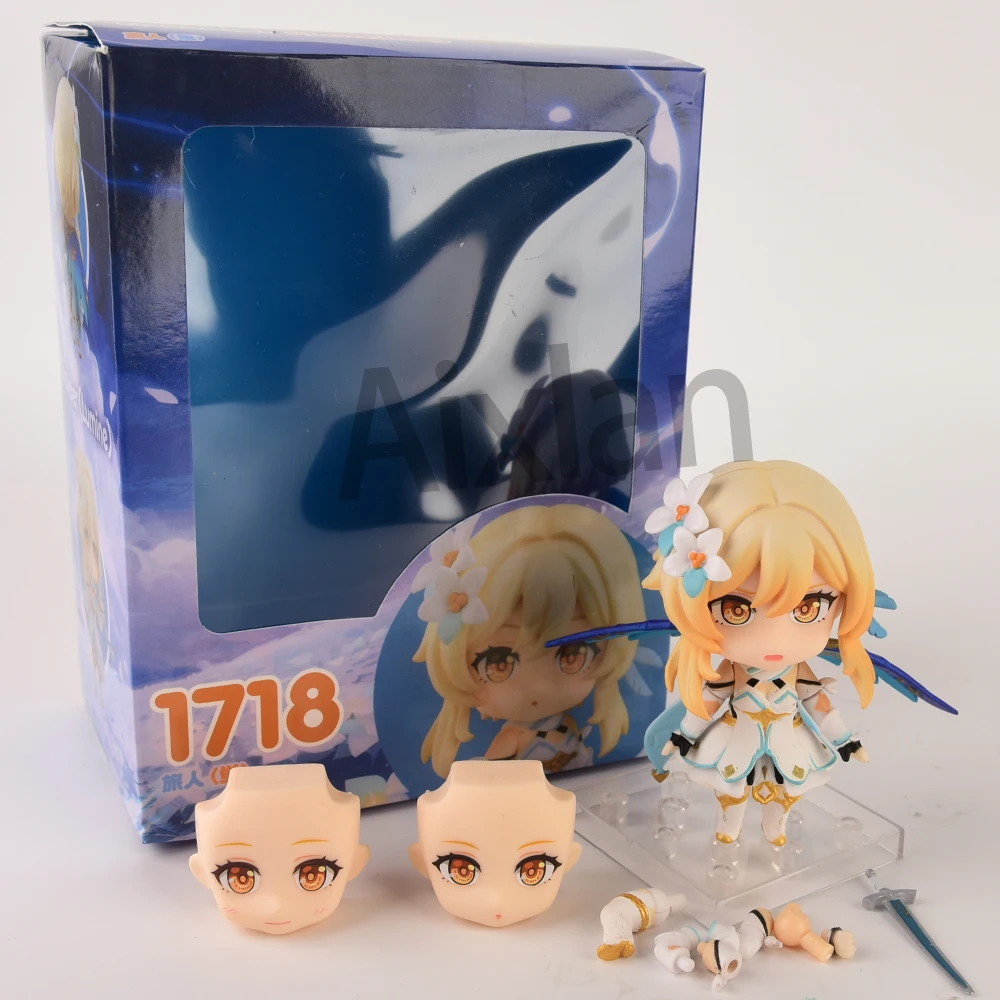 10CM venti Anime Game Figure 1718# Traveler 1778# Lumine PVC Action Figure Collection Model Doll Child Kid Gifts