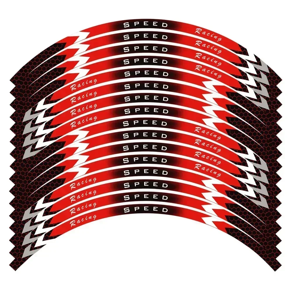 オートバイ反射リムデカールステッカー 10 "/12"/17 "/18" ホンダヤマハスズキスクーター用