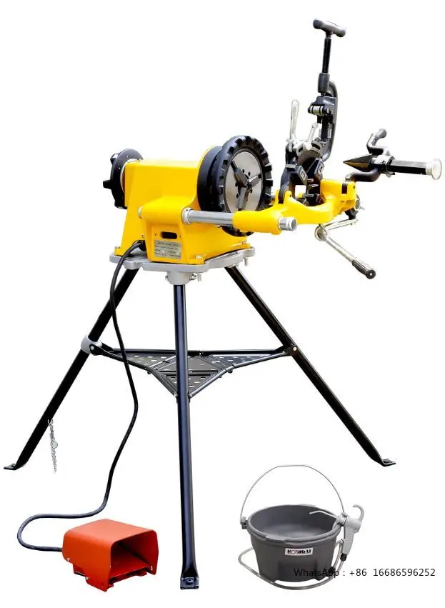 Potente Roscadora Eléctrica Automática de Tubos, Compatible con 300