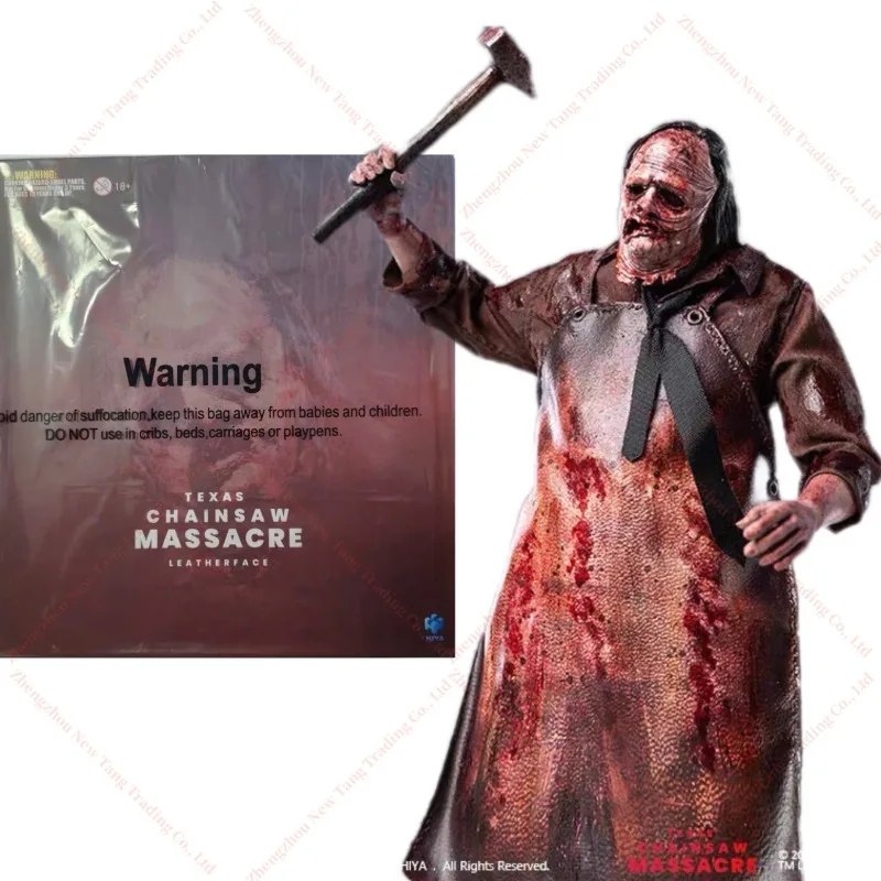 Оригинальный HIYA 1/12 Leatherface Texas Chainsaw Massacre Leatherface в наличии, коллекция аниме, фигурки, модель игрушки