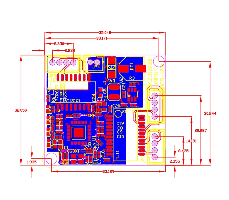 Onbeheerde 3 Poort 10/100M Industriële Ethernet Switch Module Pcba Board Oem Auto-Sensing Poorten 5V-12V Moederbord