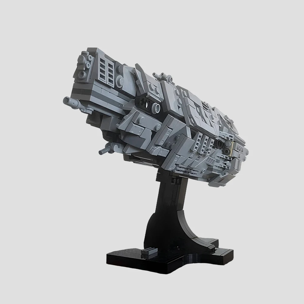 

696 шт. MOC космическая война, классическая серия фильмов, линкор, космический корабль, модель строительных блоков, подставка, сделай сам, сборная игрушка, подарок для мальчиков