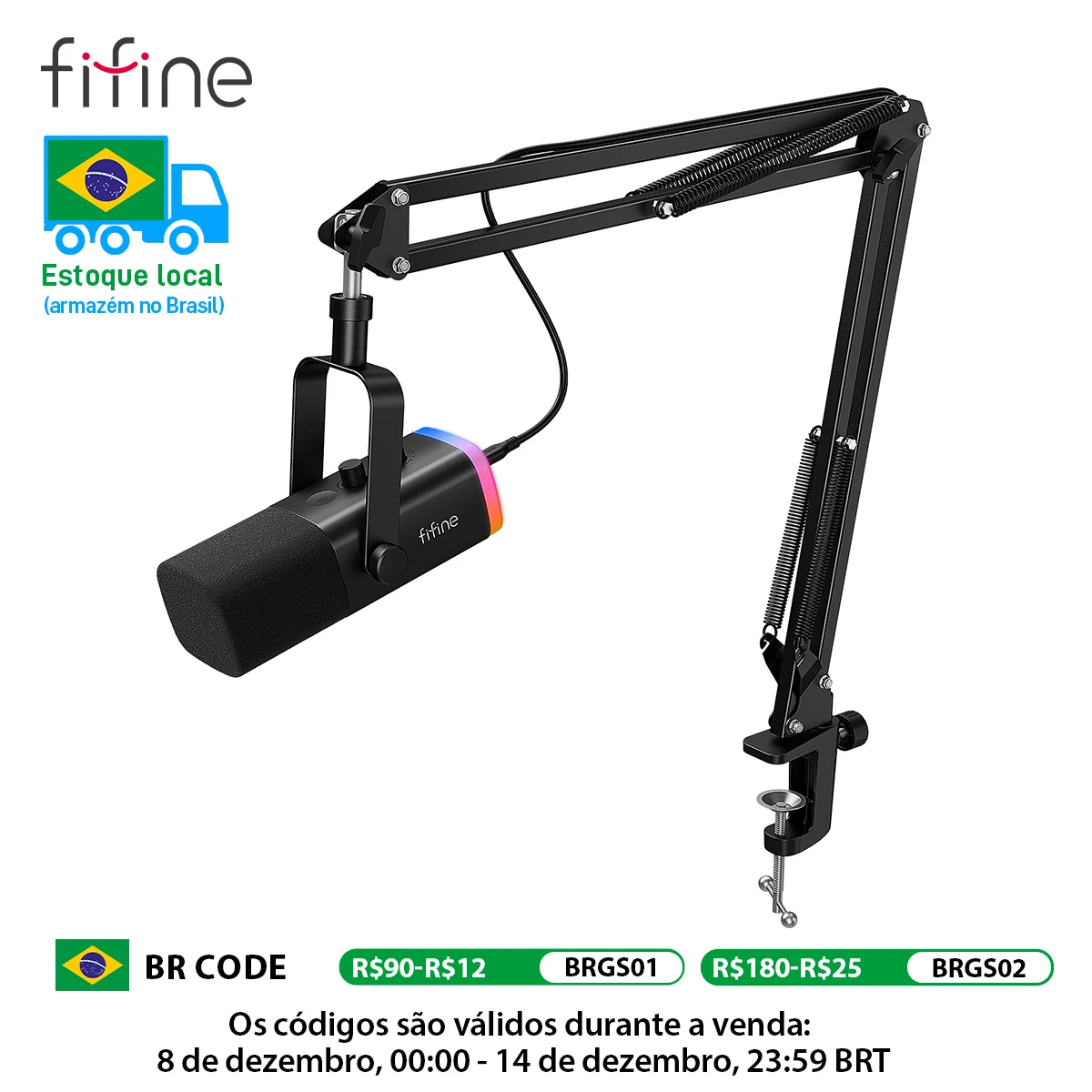 FIFINE-Kit de microphone XLR dynamique avec HONArm pour centre commercial, ensemble de micros USB de jeu avec RVB, contrôle du volume pour PC, PS5, PS4, AmpliGame, AM8T FIFINE-Kit de microphone XLR dynamique avec HONArm pour centre commercial, ensemble de micros USB de jeu avec RVB, contrôle du volume pour PC, PS5, PS4, AmpliGame, AM8T
