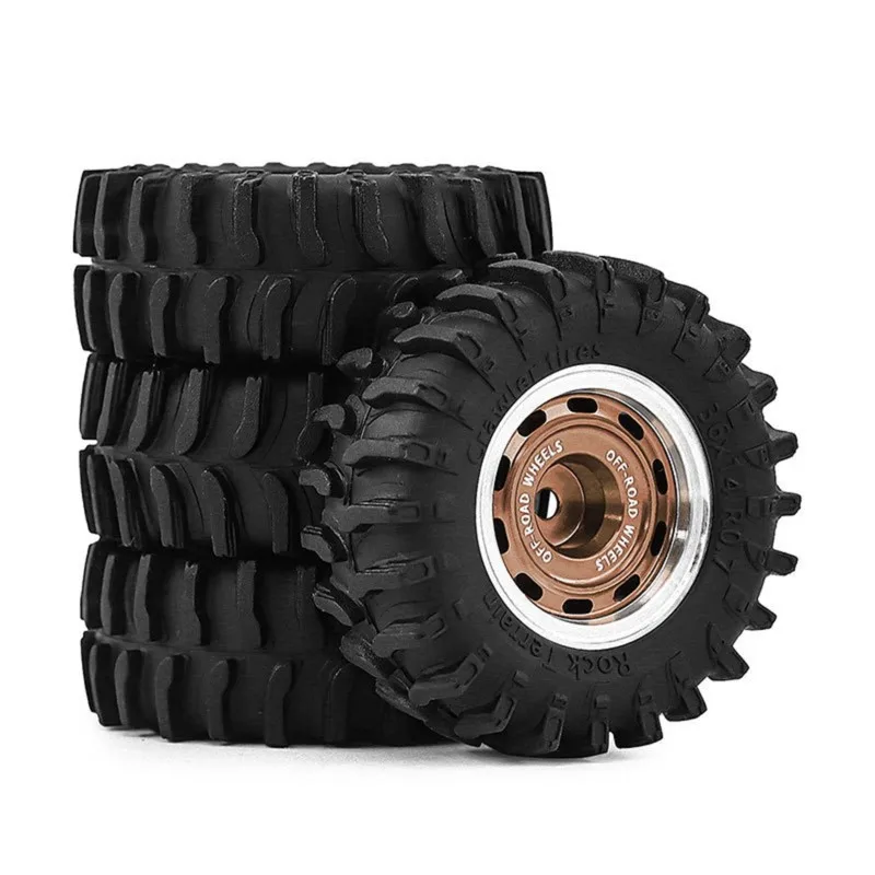 Best-Beadlock Wheel Tire Set 0.7 Inch Wheel Hub For 1/30 SCX30 Ascent-32 RC Car Upgrade Accessory Parts