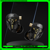 KZ DQS Metal Wired Earphones With Microphone In Ear Earbuds Headphones HiFi Bass Monitor Sport Music Stereo Detachable Headset