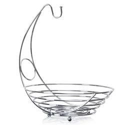1PC Metal Fruit Basket Banana Rack Fruit Rack Storage Basket Table Kitchen Dining Decoration