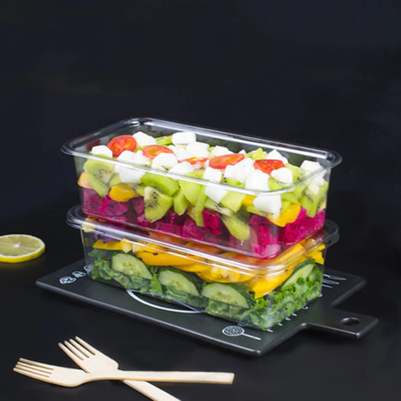 Transparent Packing Box Take-Out Tool Disposable Plastic Restaurant Suitable Tool Degradable Material Microwave Oven Available