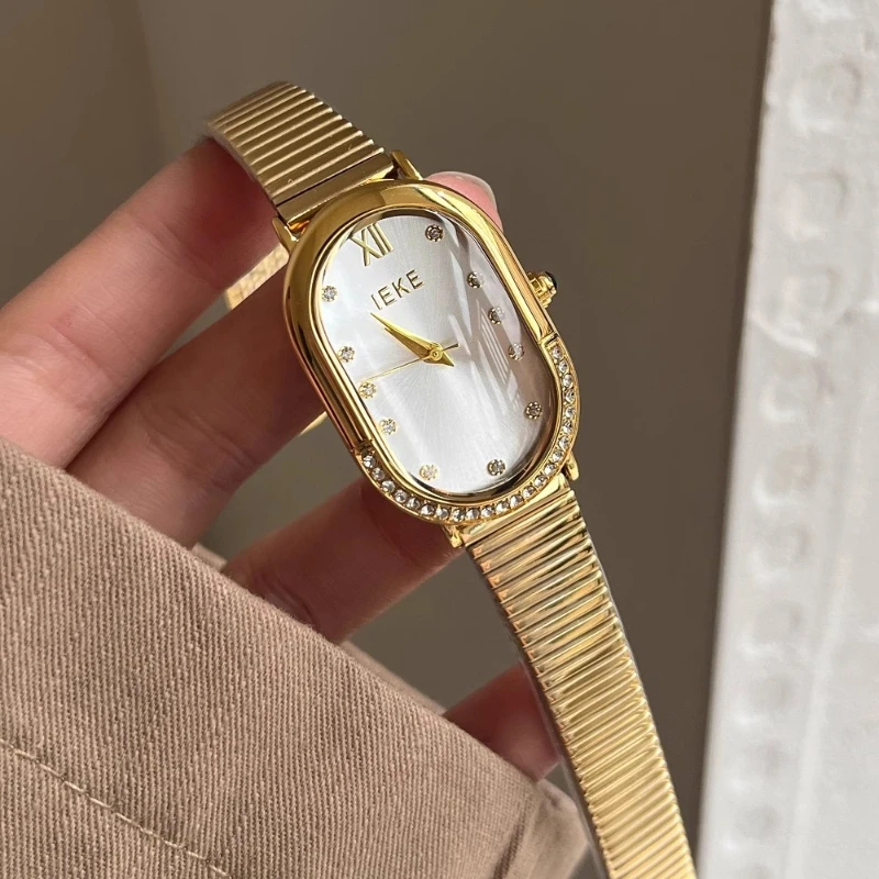 Classic Trend Ladies Watch Elegant Simple Light Luxury Retro 2025 Waterproof Quartz Watch Birthday Gift