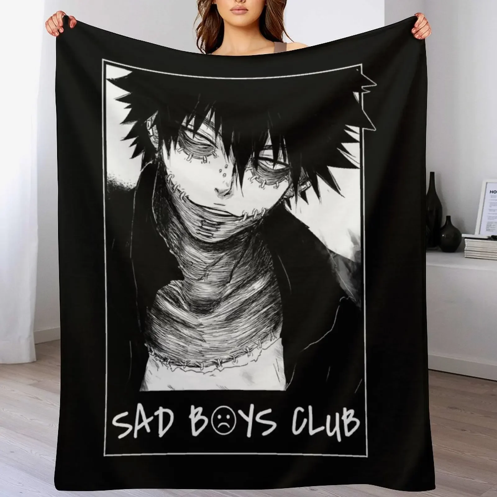 

SAD CLUB (Dabi Blueflame) Throw Blanket Decoratives wednesday Travel Extra Large Throw Blankets