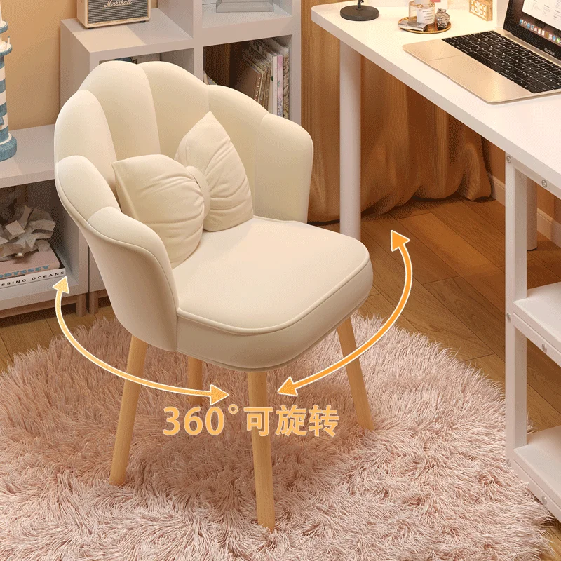 

Luxury online celebrity makeup chair girls bedroom home back chair simple nail