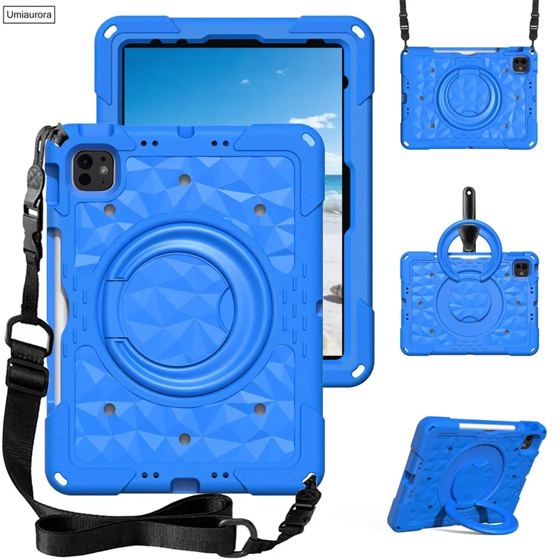 For IPad Mini 7 Air 9.7 8th 9th 10.2 10th 10.9 11th A16 12th Gen A19 Pro 11 inch M3 M4 M5 Shockproof EVA Tablet Case Stand Funda