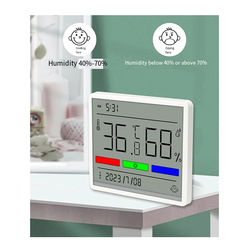 จัดส่งตลอด 24 ชั่วโมงบลูทูธดิจิตอลเครื่องวัดอุณหภูมิ LCD เครื่องวัดความชื้นสัมพัทธ์ในร่มห้องอิเล็กทรอนิกส์อุณหภูมิความชื้นเซนเซอร์วัด Wea