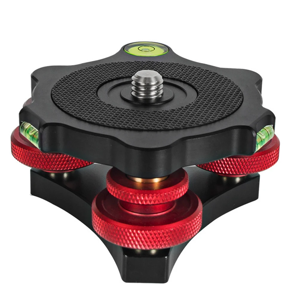 Universal Tripod Quick Leveling Base Aluminum Alloy Level Adjustment Base Panning Level Plate For Most Cameras