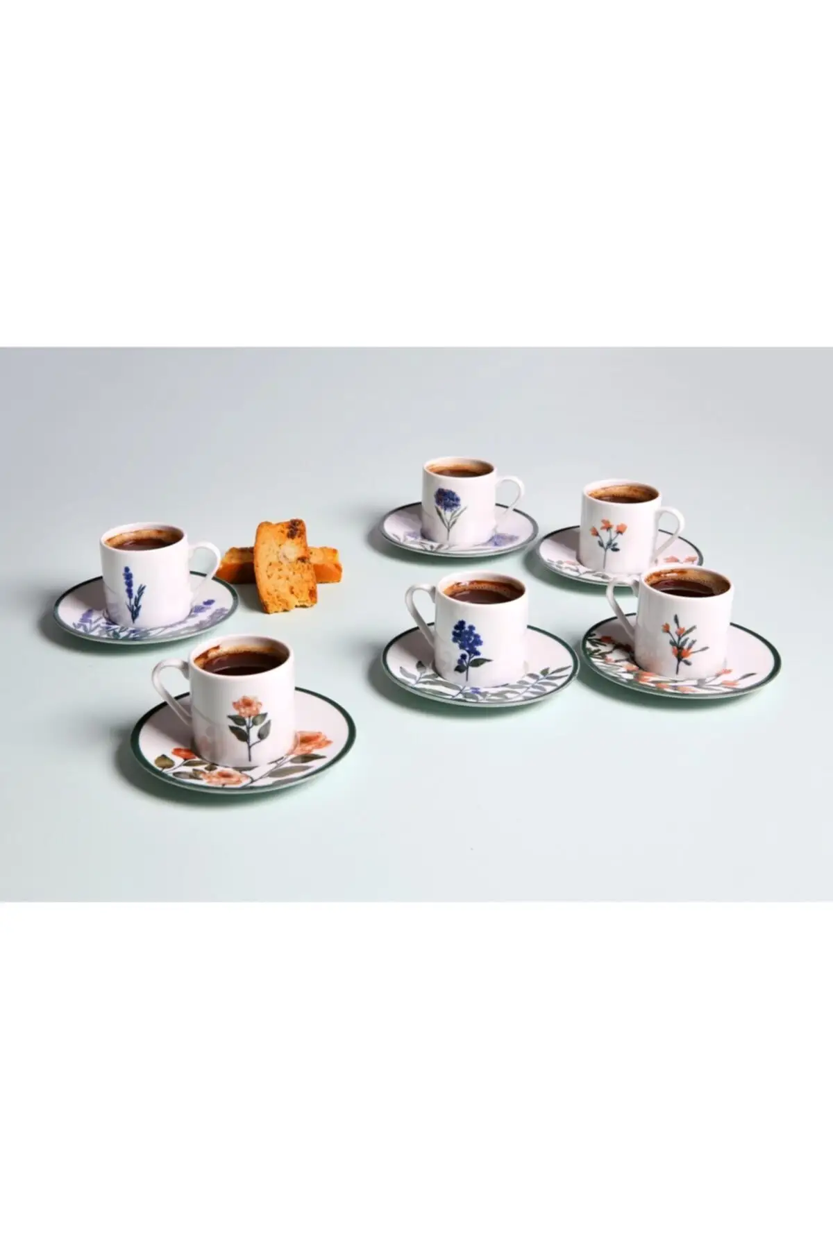 DOLBOVI Flower Garden coffee cup set for 6 people 12 pieces 90cc