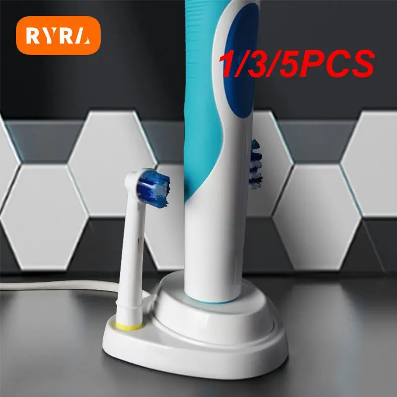 1/3/5PCS Electric Round Head Toothbrushes Innovative Space-saving Versatile Durable Convenient Space-saving Bathroom Tool