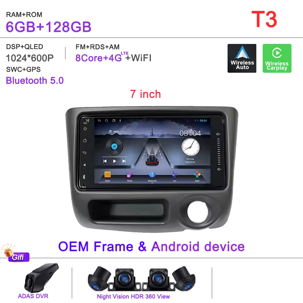 Android 16 Voor Toyota Vitz Yaris Echo 1999-2005 Carplay Auto Radio Multimedia Video Player Navigatie GPS Geen 2Din 2 Din DVD