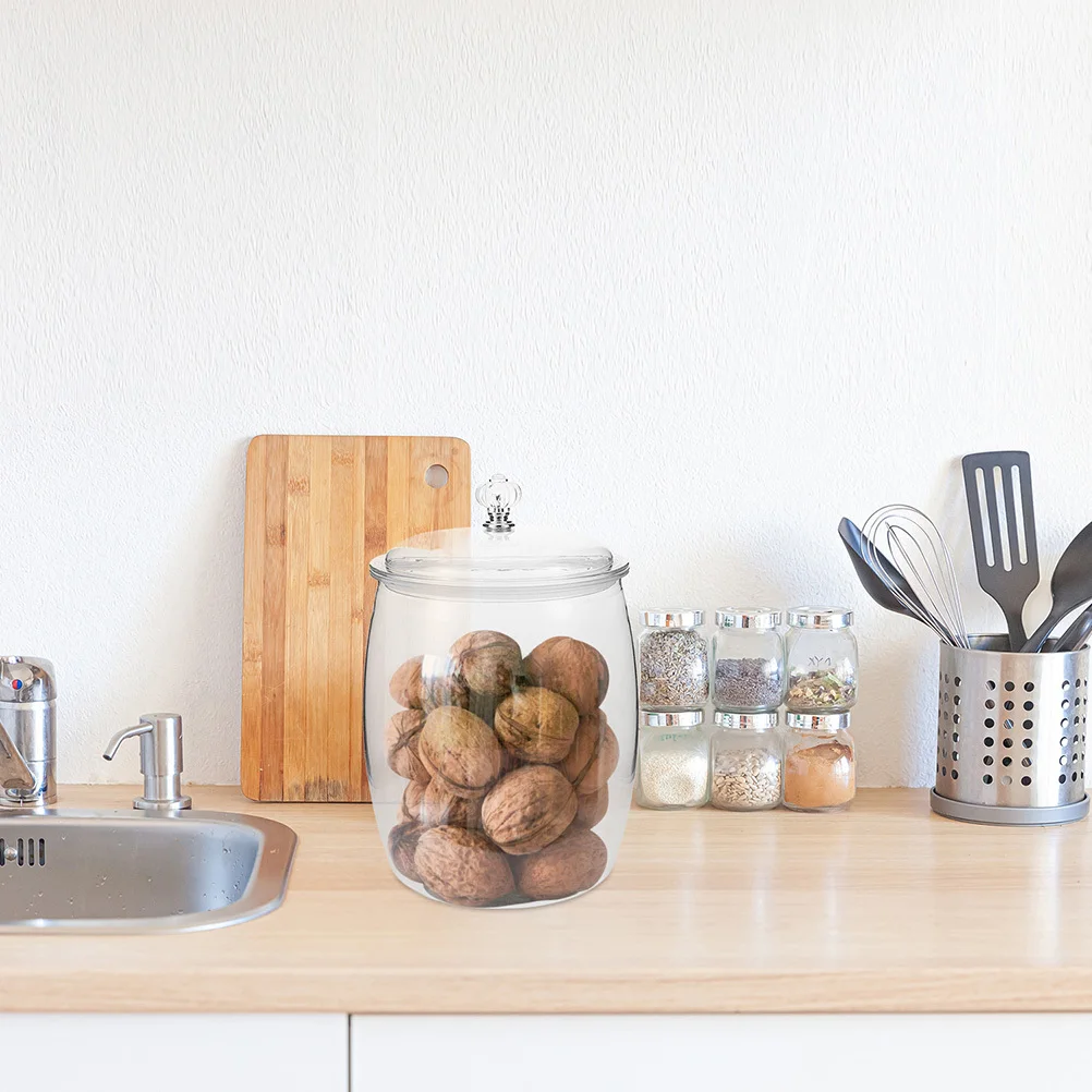 

Clear Plastic Seal Jar Large Capacity Airtight Food Container Cookie Storage Canister Clear Cookie Jar Plastic Containers