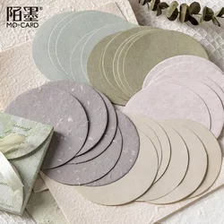 30pcs/lot Memo Pads Material Paper solid color round Junk Journal Scrapbooking Cards Retro Background Decoration Paper