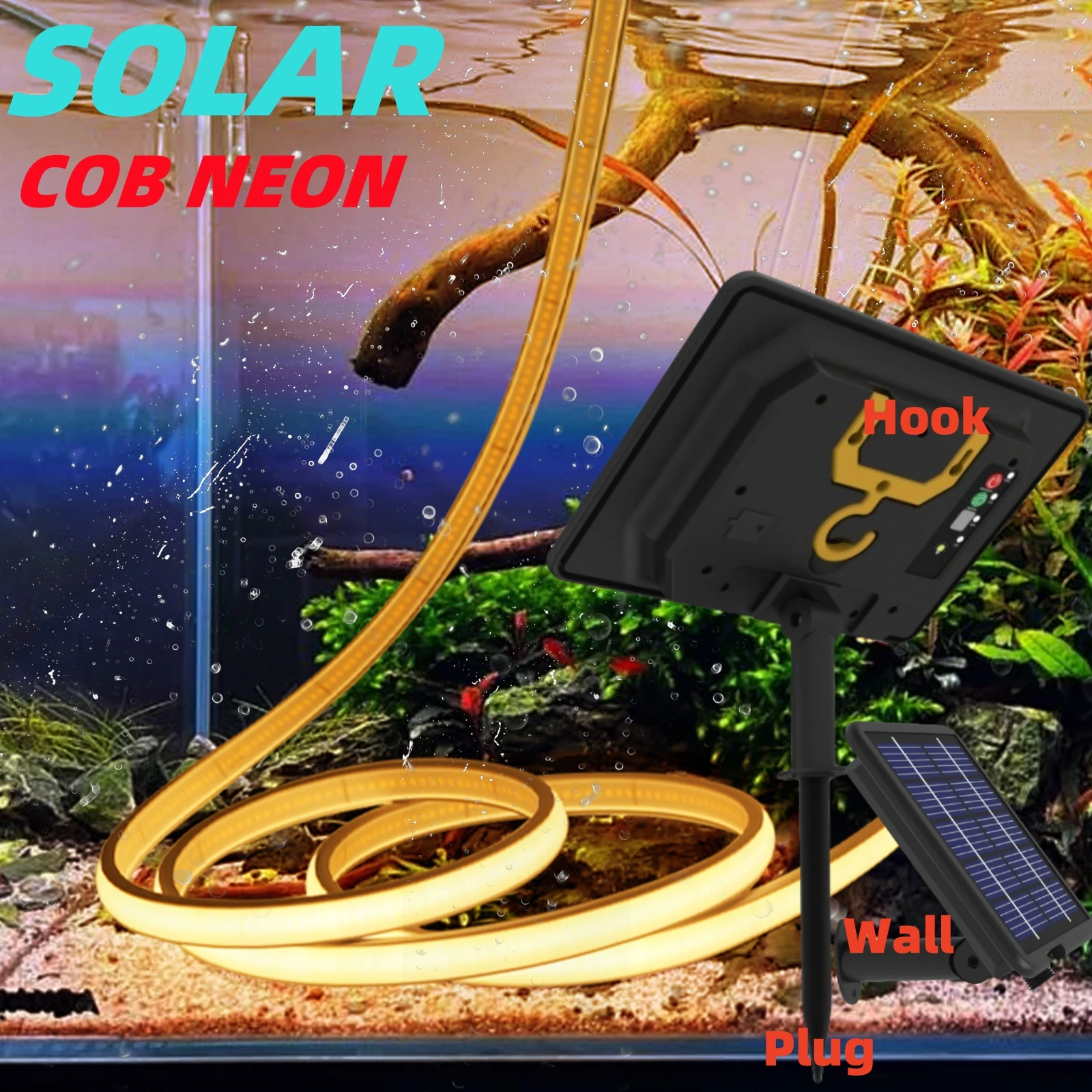24V COB Solar Neon Light Strips 320LEDs/M Tape Lamps Ribbon LED Diode Rope IP67 RA90 Dimmable Backlight Cold Natural Warm White