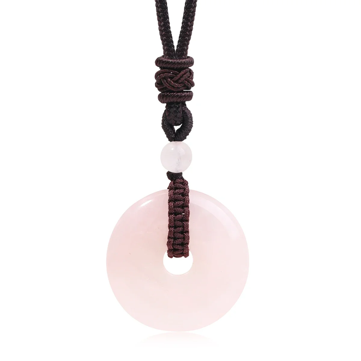 Naturstein Amethyst Tigerauge Halskette Anhänger Modische Herren- und Damenhalskette Friedensknoten Chinesischer Knoten Halskette Geschenk