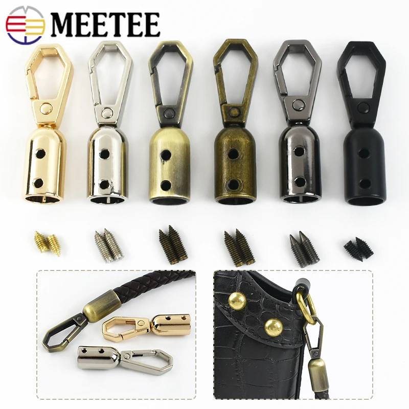 

10/20Pcs 8.6*46mm Metal Buckle Bag Straps Hook Cord End Stopper Clasp Tassel Cap Buckles Handbag Connector Hardware Accessories