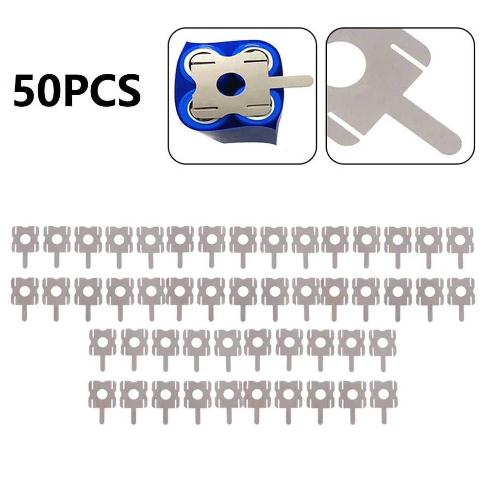 50pcs 18650 Lithium Battery Nickel Sheet U-Shaped Battery Nickel Sheet For Spot Welding Machine Batteries Connection Sheets