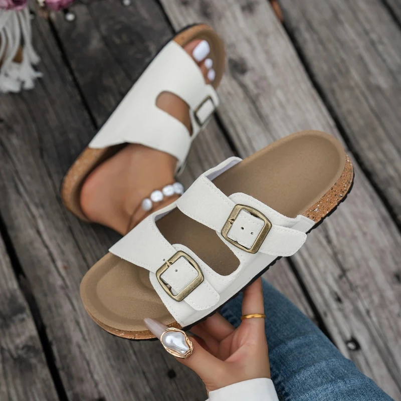 

Women Slippers Platform Slides Women Summer Slippers Classic Soft Sandals Support Adjustable Breathable Buckle Sandals