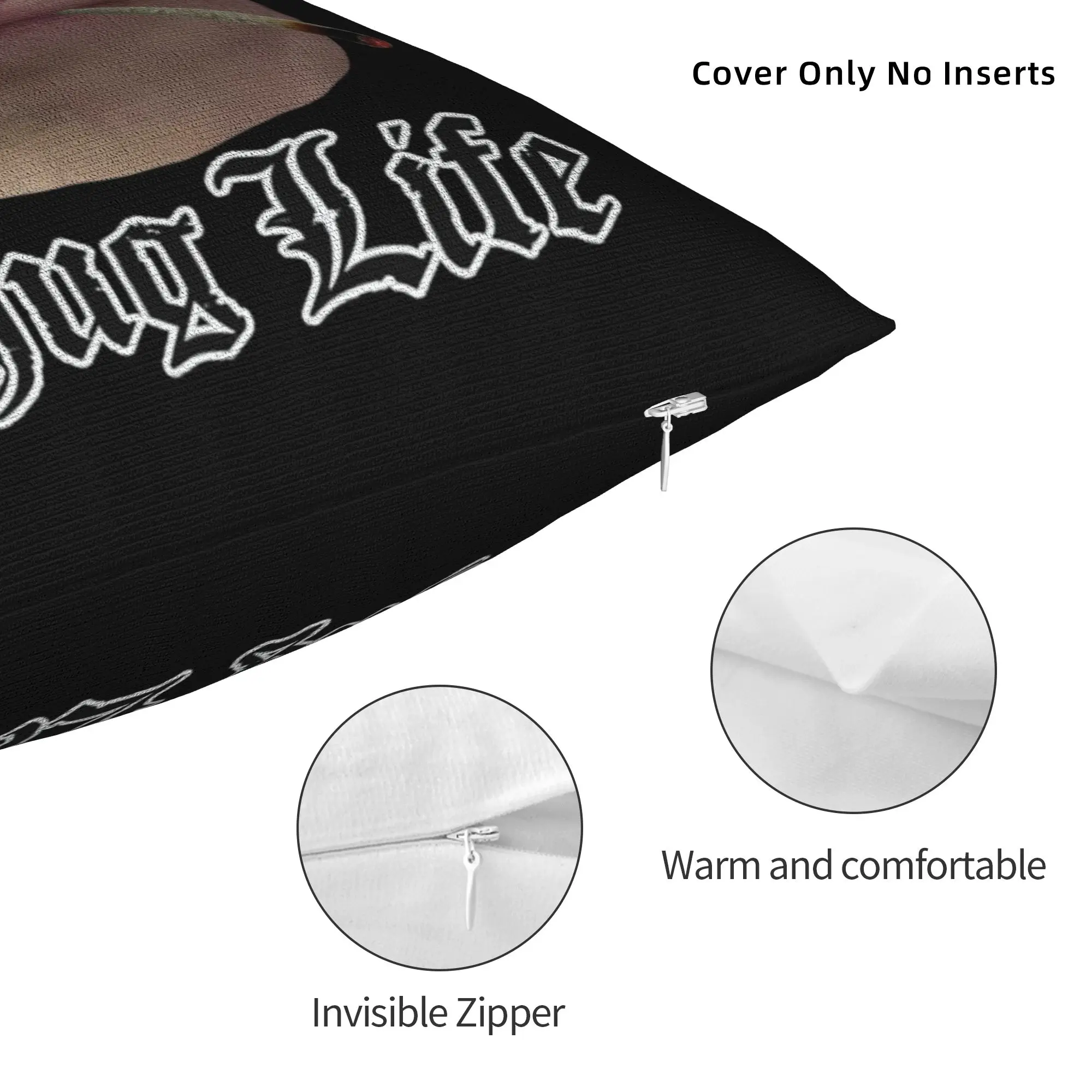 Thug Life Smiling Beluga Cat Pillowcase Printing Polyester Cushion Cover Gift Internet Viral Joke Pillow Case Cover Home Zipper