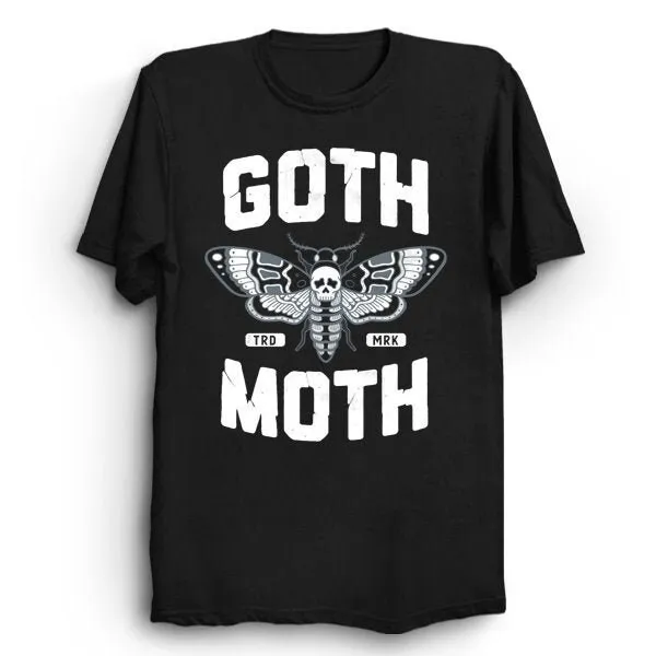 Goth Moth T Shirt Vintage Distressed Creepy Cute Tattoo Aesthetic