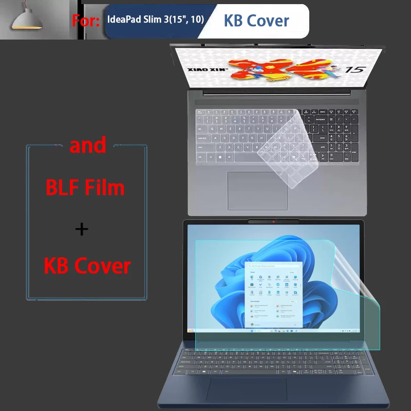 ل 15.3 بوصة لينوفو IdeaPad سليم 3 15AHP10 لوحة المفاتيح فيلم 15ARP10/15IRH10/15IRU10 شاشة الكمبيوتر المحمول طبقة رقيقة واقية HD تشديد فيلم #2