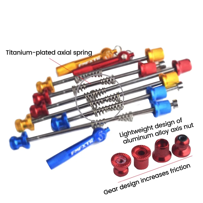 M87K عجلات دراجة قفل الأمن الإفراج السريع آخر خفيفة مضادة للسرقة أسياخ الطريق الجبلية دراجة الملحقات الأسود #2