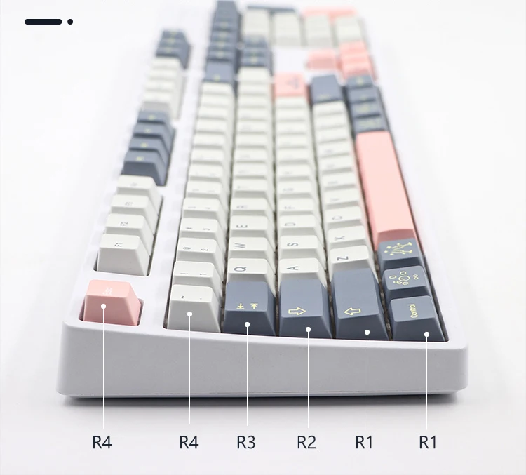 Juego de teclas GMK Momo Yume de 135 teclas, perfil de cereza, teclas de sublimación de tinte PBT para teclado mecánico Cherry MX Switch