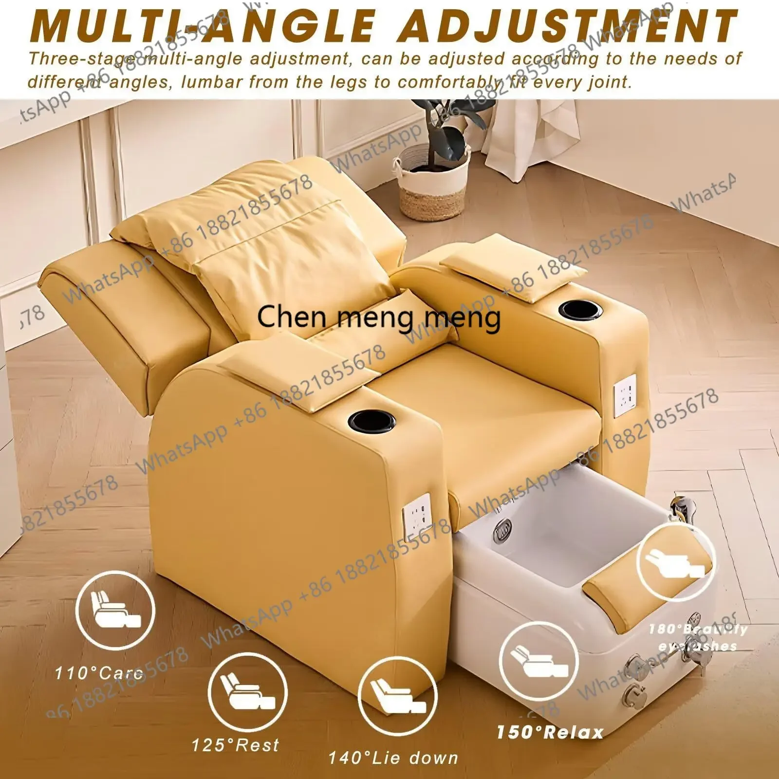 A139 Foot massage chair Pedicure electric sofa Foot bath chair Back massage Sitting and lying adjustable with USB charging