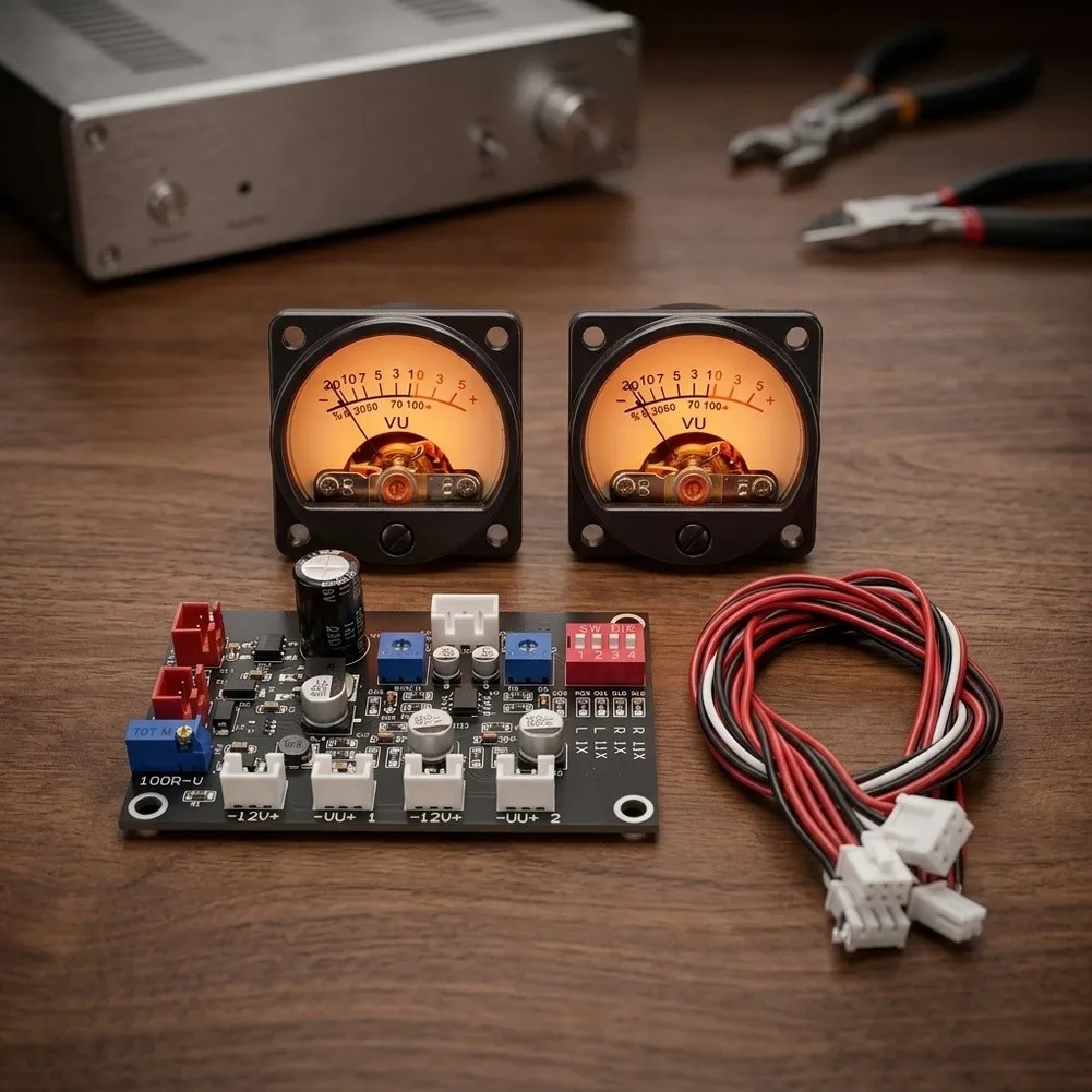 For VU Meter Driver Board For VU003 for Dual Channel Left Right Signal Processing Compatible with 12V 18V Audio Amplifiers