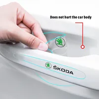 4/8PCS For Skoda Octavia Fabia Superb Karoq Car Door Handle Sticker Racing Sport Protection Decals Door Bowl Film Accessories