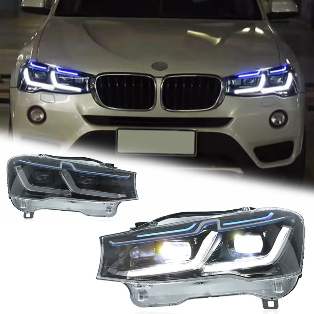 

Стайлинговые светодиодные фары для BMW X3 X4 F25 F26 10-17 полностью светодиодные DRL Автомобильные фары в сборе Сигнал автоаксессуары Модифицированная лампа