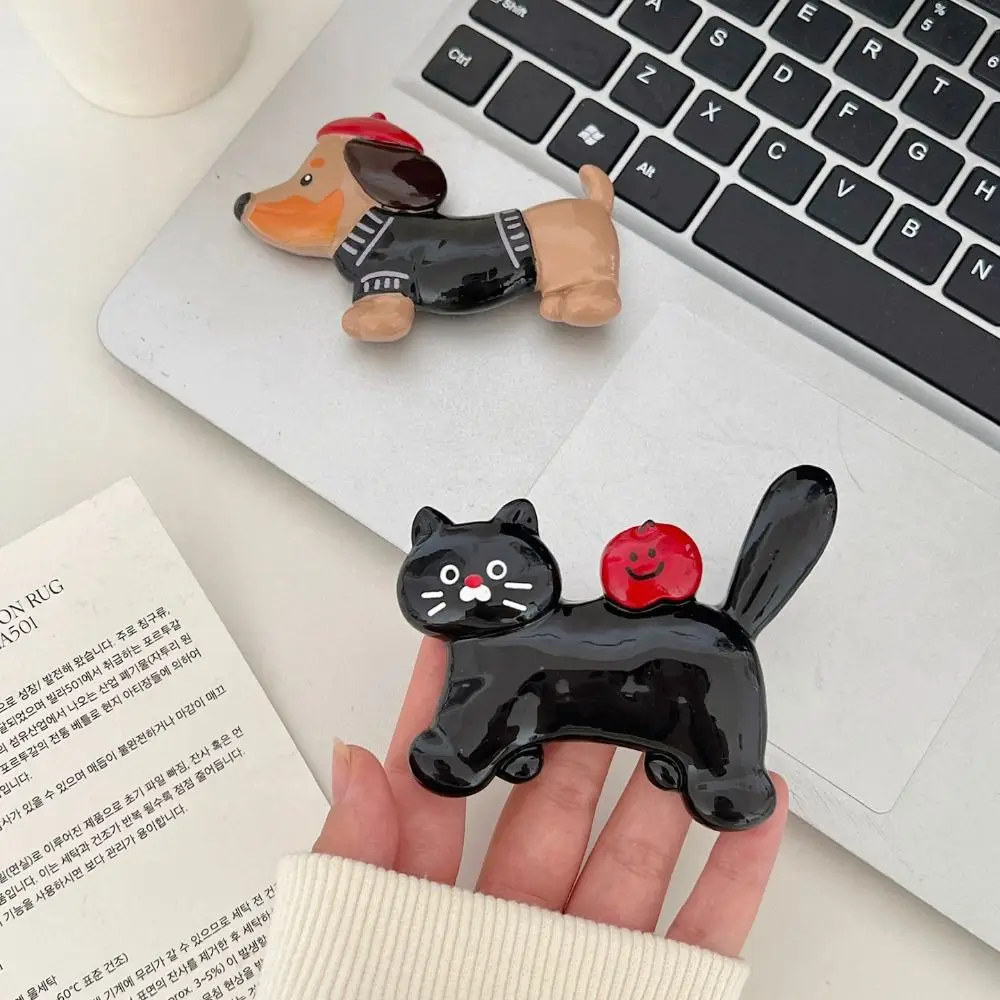 2Pcs/Set Creative Dachshund Fridge Sticker Resin Cute Cat Refrigerator Magnets Mini Personalized Magnetic Stickers Home