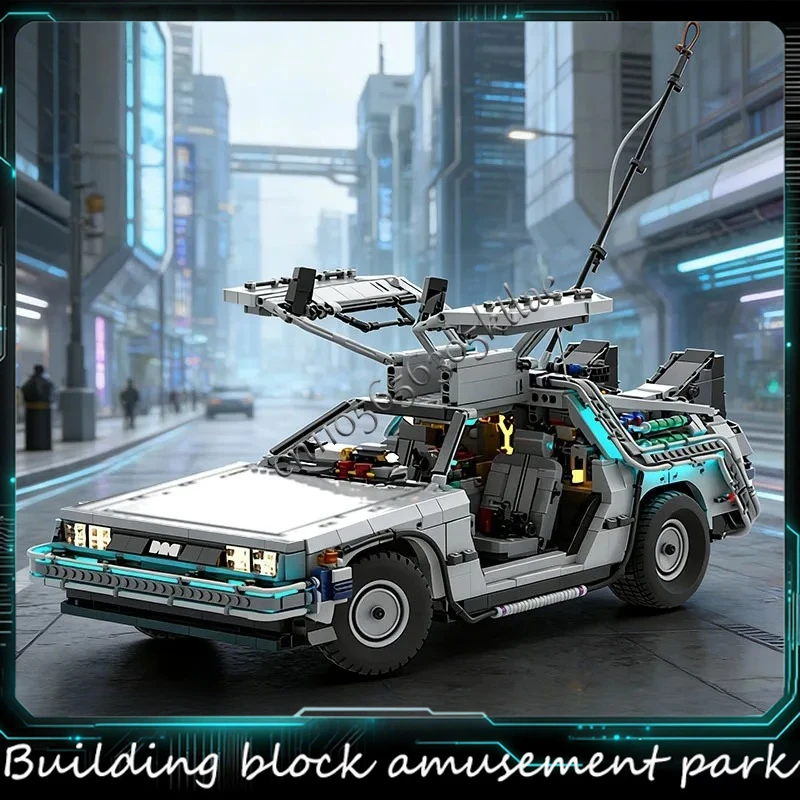 

5226PCS Technical 1:8 Collectors Edition Back to the Future DeLorean Time Machine MOC Car Vehicle Building Blocks Toys for Boys